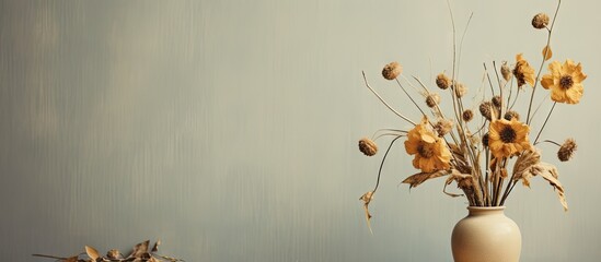 Obraz na płótnie Canvas Plant with dehydrated flowers