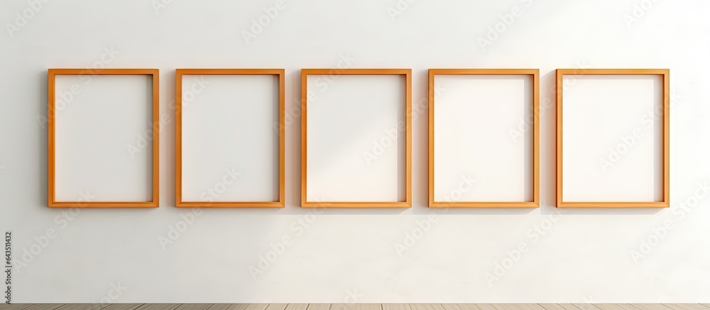Poster simplistic frame mockup wood frames no content