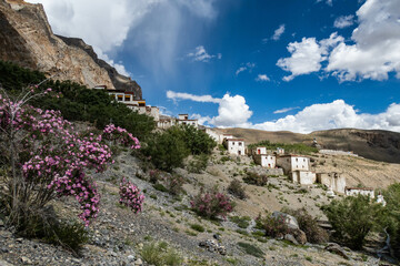 View of the monastery at Lingshed, Ladakh, India