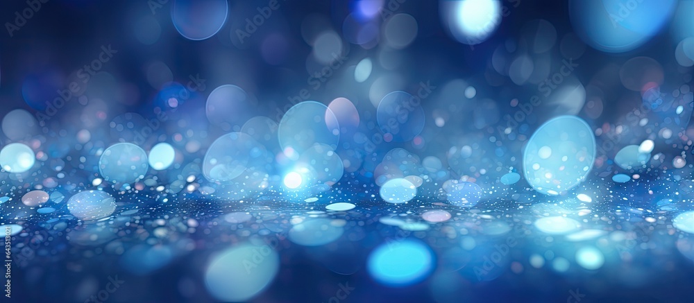 Poster blue bokeh background with an abstract feel