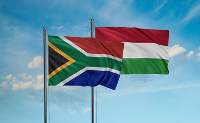 Hungary and South Africa flag