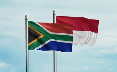Indonesia and South Africa flag