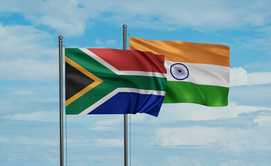 India and South Africa flag