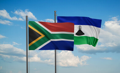 Lesotho and South Africa flag - 643513474