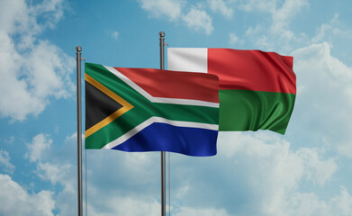 Madagascar and South Africa flag