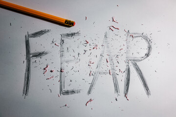 overcome fear and anxiety concept