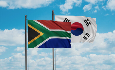 South Korea and South Africa flag