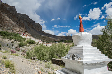 View of the monastery at Lingshed, Ladakh, India 
