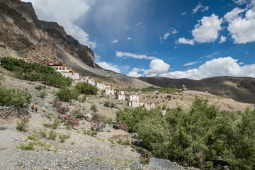 View of the monastery at Lingshed, Ladakh, India