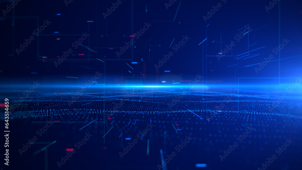 Poster network connections technology digital cyberspace and digital data concept. transfer digital data hi