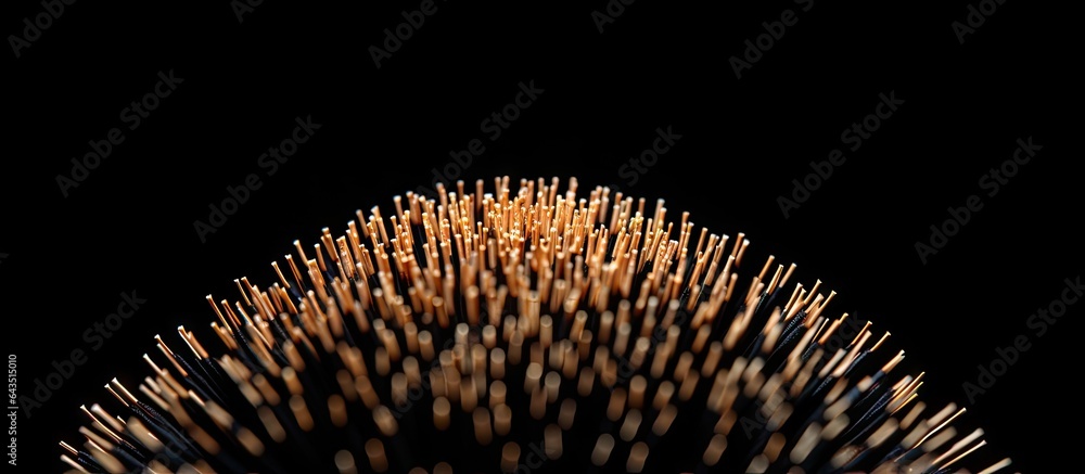 Poster intricate details of a match head against a black background ample copy space perfect for background