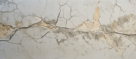 Obraz premium Cracked texture and abundant fungus on concrete