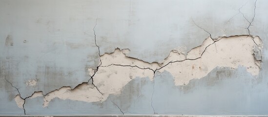 A cracked wall nearby awaiting repair