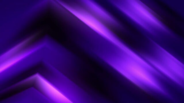 Purple glowing looped abstract background. Smooth geometric lines. Movement down.