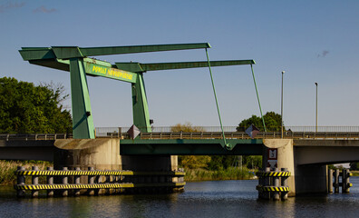 Most zwodzony nad Szkarpawą Powiat Nowodworski