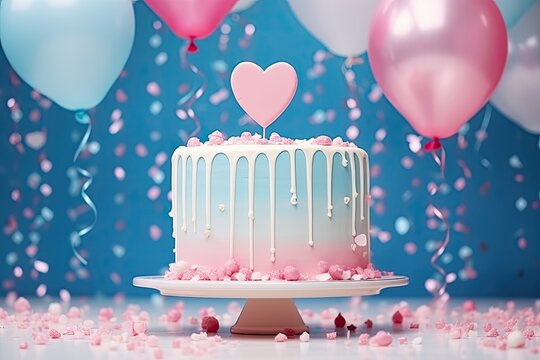 Boy or girl cake for baby shower party gender reveal