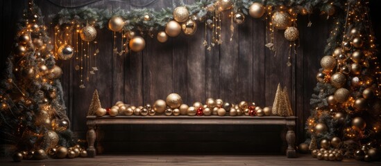 Fototapeta na wymiar Christmas and New Year decorations