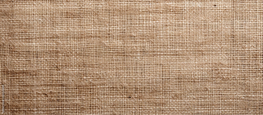 Poster Burlap texture background with beige and brown flecks suitable for text decoration