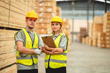 Background image of furniture woodworking workshop, carpenters industrial work table with different craft tools and wood cutting, industrial business warehouse store of wooden carpentry material