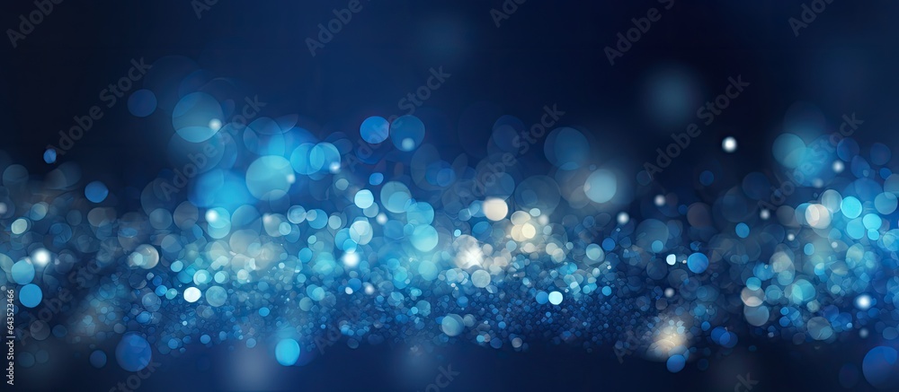 Poster Blue bokeh background with an abstract feel