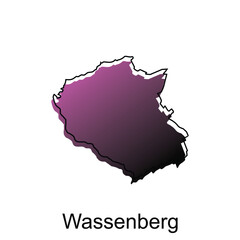 Map City of Wassenberg, World Map International vector template with outline illustration design