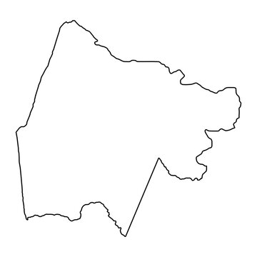 Gash Barka region map, administrative division of Eritrea. Vector illustration.