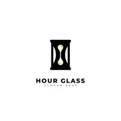 hourglass logo art design vector template.