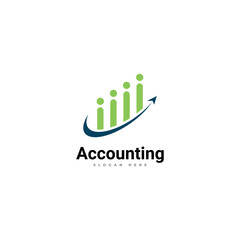 Accounting logo art design vector template for company.