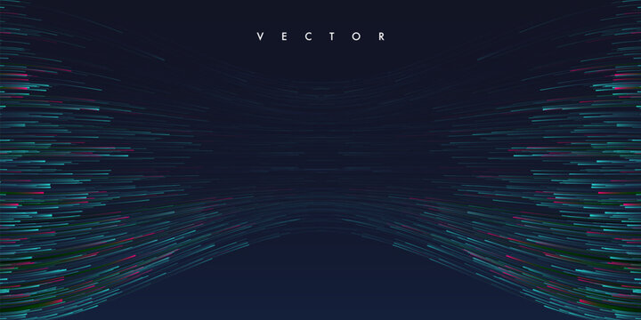 Abstract lines on a dark background.