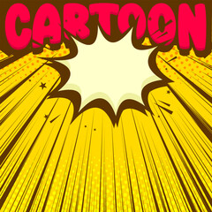 Cartoon template classic pop art background