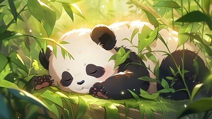 卡通大熊猫cartoon panda