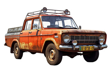 Pick Up vehicle car PNG isolated on transparent background