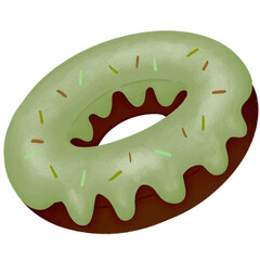 matcha chocolate Donut