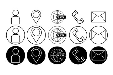 Fototapeta premium Contact icon vector