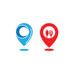 Location logo vector illustration business element and symbol