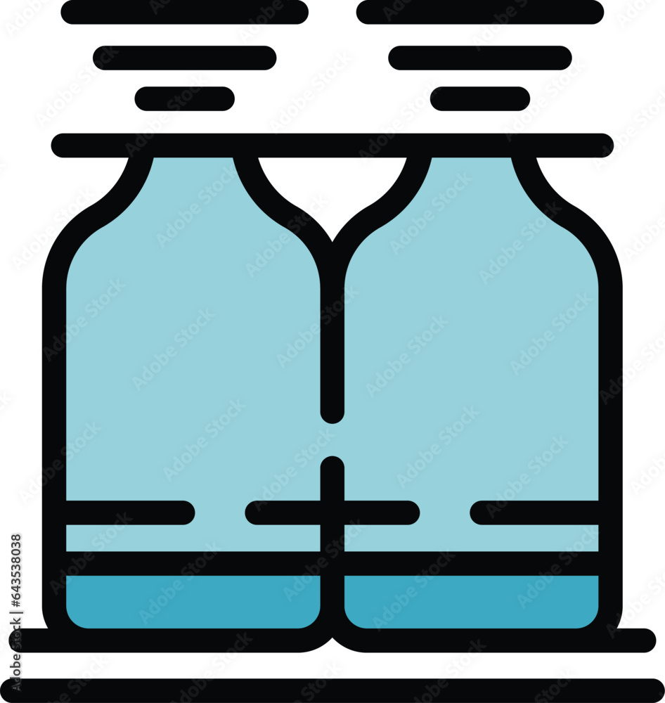 Poster tech field icon outline vector. farm digital. food data color flat