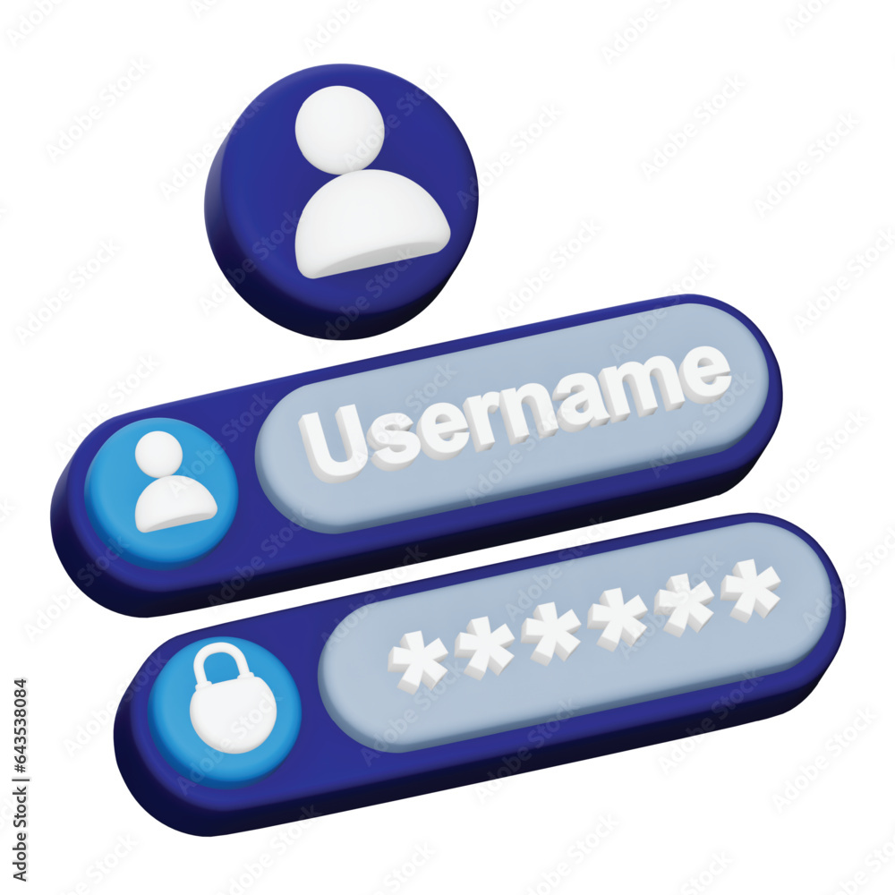 Poster personal data security 3d rendering isometric icon.