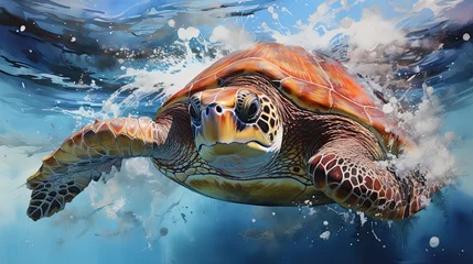 Poster Sea turtles (superfamily Chelonioidea), sometimes called marine turtles. © Ramon Grosso