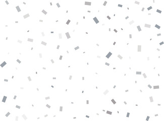 Falling Rectangular Silver Confetti