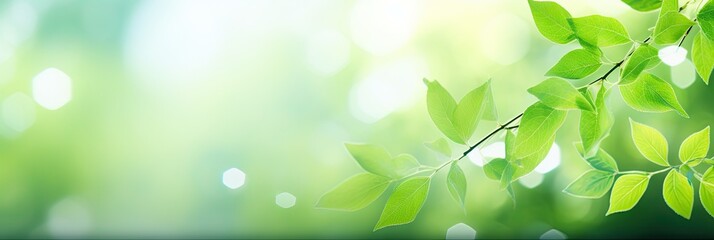 Summer embrace. Sunlight on lush foliage. Botanical elegance. Fresh leaves in morning light for copy space. Whispers of nature. Abstract greenery