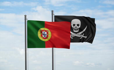 Pirate and Portugal flag