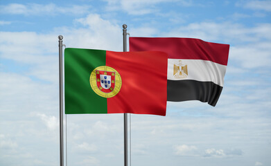 Egypt and Portugal flag