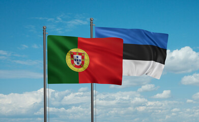 Estonia and Portugal flag
