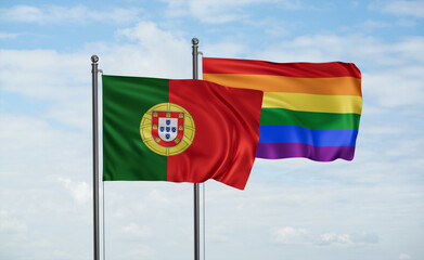 Gay Pride and Portugal flag