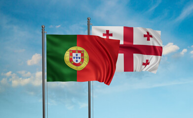 Georgia and Portugal flag