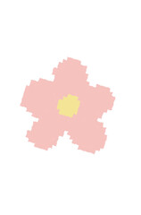 Pink flower pixel