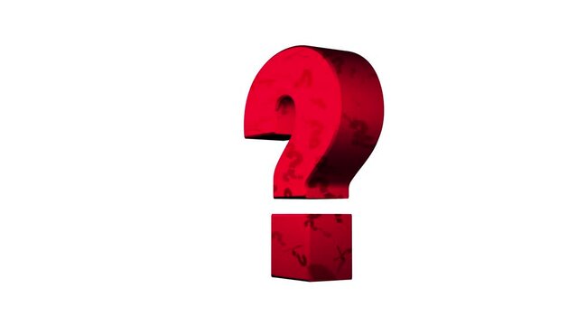 rotating 3d question mark