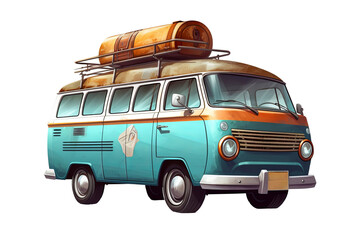 VAN car isolated on transparent background - high quality PNG