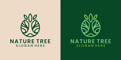 natural leaf logo design inspirations