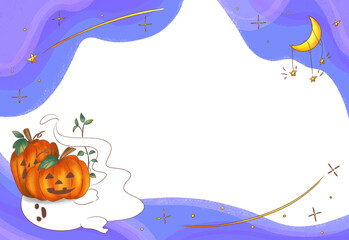 ポップなハロウィンのフレーム